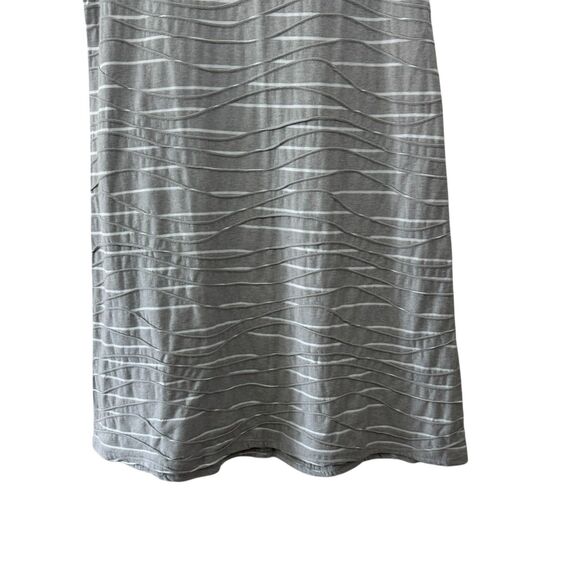 Habitat Large Dress EUC Gray Wave Stripes Sleeveless Knee Length V-Neck Womens - Picture 10 of 11